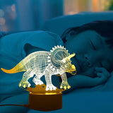 lampe veilleuse et lampe de chevet pour chambre à coucher enfant thème dinosaure