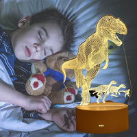 veilleuse et lampe de chevet enfant pour chambre à coucher thème dinosaure