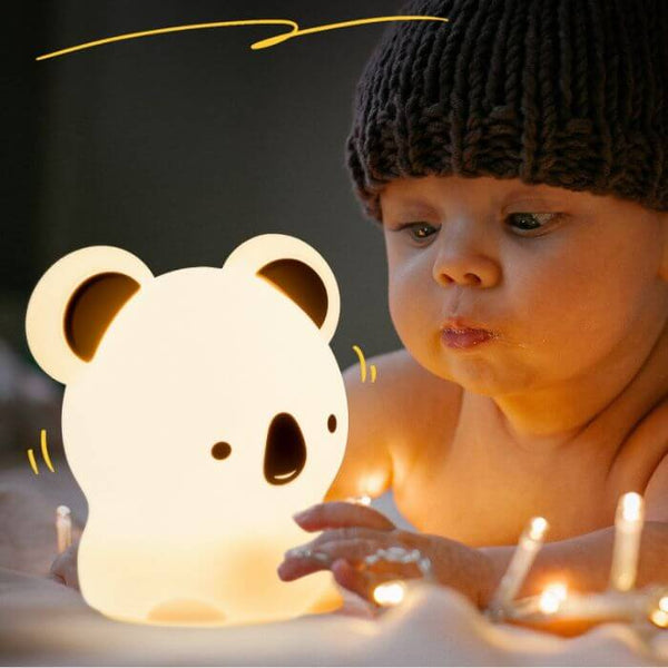  bébé avec sa veilleuse koala et lampe de chevet enfant pour chambre à coucher