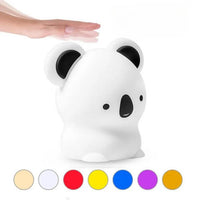 veilleuse koala tactile 7 couleurs lampe de chevet pour chambre à coucher enfant 